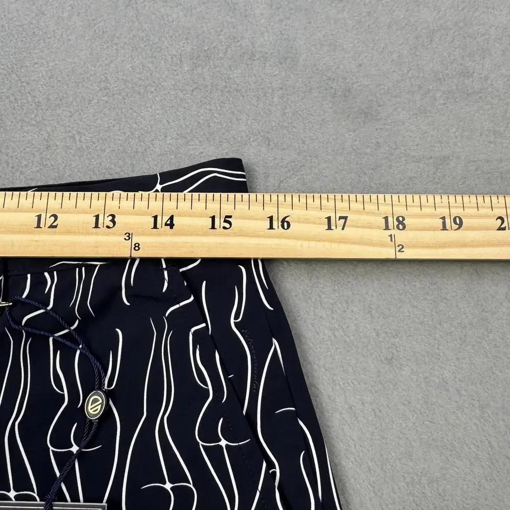 Extracurricular Chauncey Shorts Mens 30 Navy White Print Chino Golf Stretch